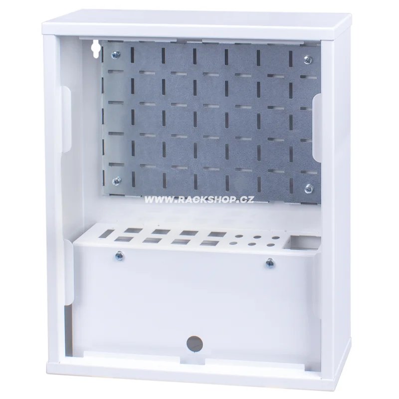 CTnet hybridní rozvaděč 420x340x90 mm, na omítku, vnitřní pohled