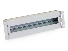 RAB-JL-X02-A1 - 19“ jističová lišta 3U s krytem, DIN, černá