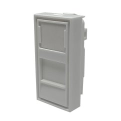 Parapetní zásuvka pro 1 keystone modul 22,5x45mm s prachovou krytkou