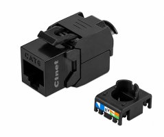 CTnet keystone UTP RJ45 cat.6, samozářezový, černý