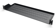 19“ polica CTnet REX s perforací 1U 150mm, černá
