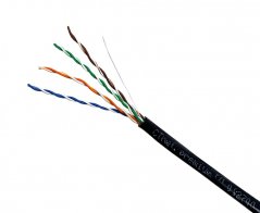 CTnet kabel UTP cat.5e, drát, PE (venkovní jednoplášť)