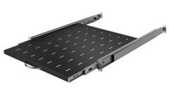 19“ plně výsuvná polica CTnet hl. 350mm, černá