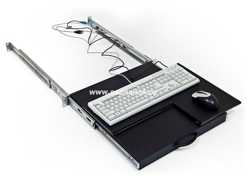RAX-UP-X40-A1 - 19“ polička výsuvná/otočná pro klávesnici a myš 450mm