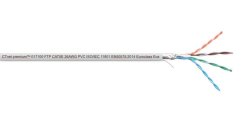 CTnet kabel FTP cat.5e lanko,  PVC - šedý