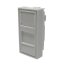 Parapetní zásuvka pro 1 keystone modul 22,5x45mm s prachovou krytkou