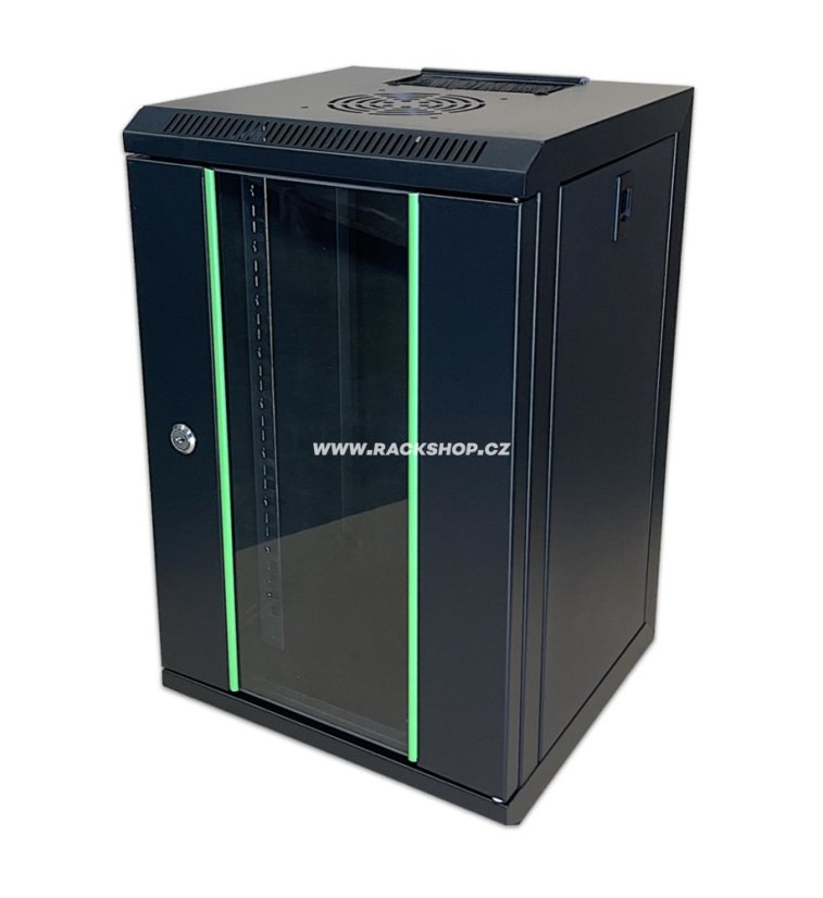 CTnet 10" rozvaděč 9U 300mm - Barva: Černá