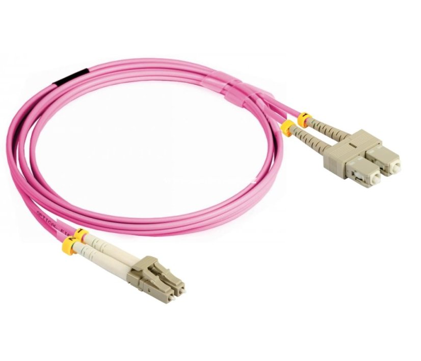 Optický patchkabel  SC-LC 50/125 OM4 - Délka: 3m