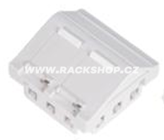 Para - parapetní zásuvka pro 2x RJ-45, 45x45mm, bílá