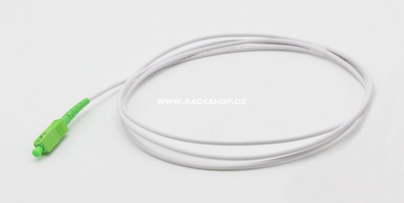 Pigtail SC/APC 9/125 OS2, G657A2, 3mm, LSZH bílý, 30m