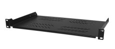 19“ polica CTnet s perforací 1U 280mm, černá