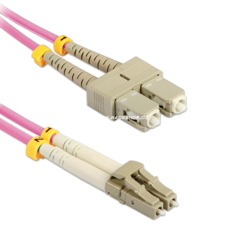 Optický patchkabel  SC-LC 50/125 OM4 - Délka: 1m