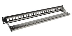 CTnet patch panel 24port UTP/FTP modulární, 1U
