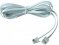 Propojovací kabel s konektory RJ11 6p4c - Barva: Bílá, Délka: 20m