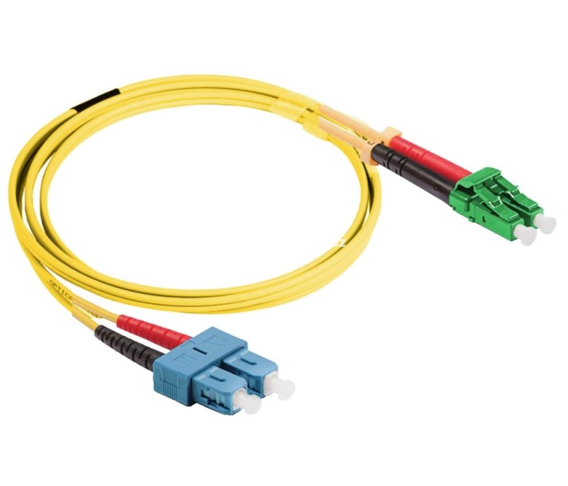 Optický patchkabel LC/APC-SC/PC 9/125 OS2 - Délka: 2m
