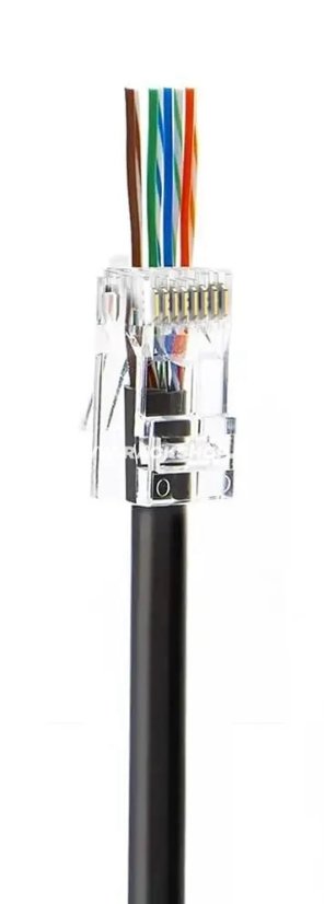 Konektor EZ RJ45 8P8C FTP cat.6 drát 50u, 100ks