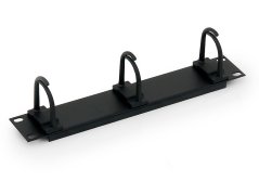 RAB-VP-X02-C1 -10‘‘ vyväzovacie panel 1U, 3 x háčik malý