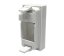 Parapetní zásuvka pro 1 keystone modul 22,5x45mm s prachovou krytkou, 22,5x45mm